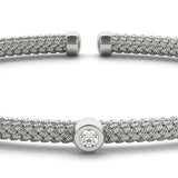Round Diamond Italian Bangle Bracelet