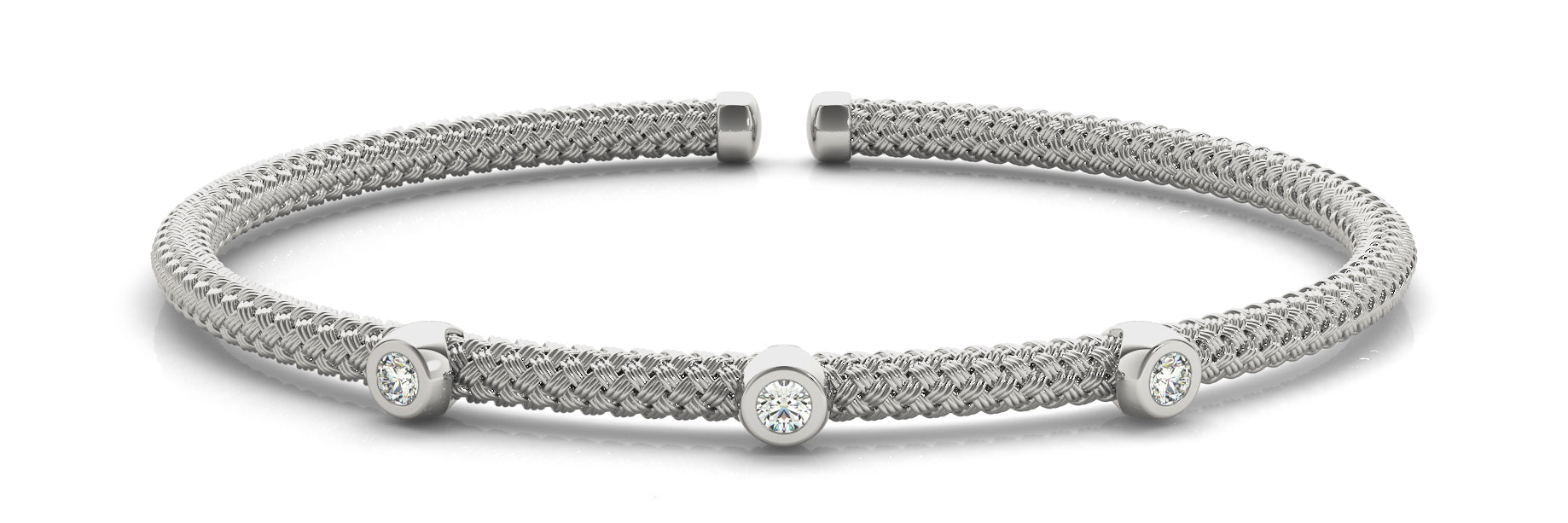 14K White Gold Diamond Fashion Bracelet