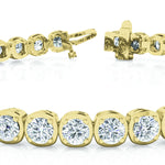 14K Yellow Gold Diamond Tennis Bracelet