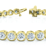 14K Yellow Gold Diamond Tennis Bracelet