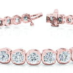 14K Rose Gold 2.16 ctw Diamond Line Bracelet