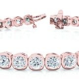 14K Rose Gold 2.16 ctw Diamond Line Bracelet