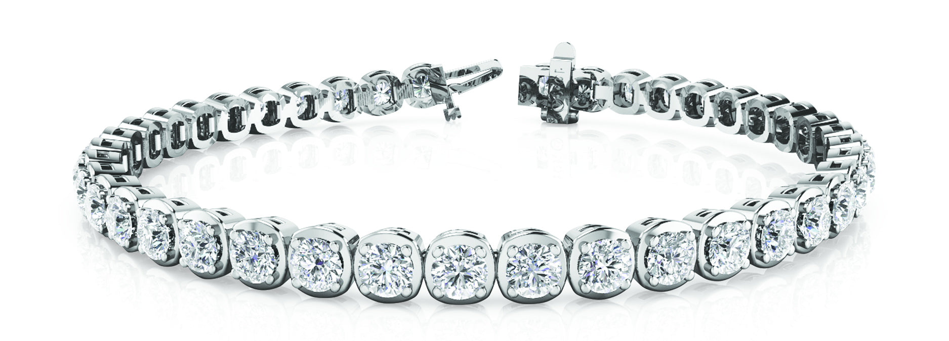 48-Stone Round Diamond Tennis Bracelet