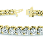 14K Yellow Gold 2ctw Round Diamond Tennis Bracelet