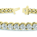 14K Yellow Gold 2ctw Round Diamond Tennis Bracelet