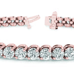 Rose Gold 2ctw Round Diamond Tennis Bracelet