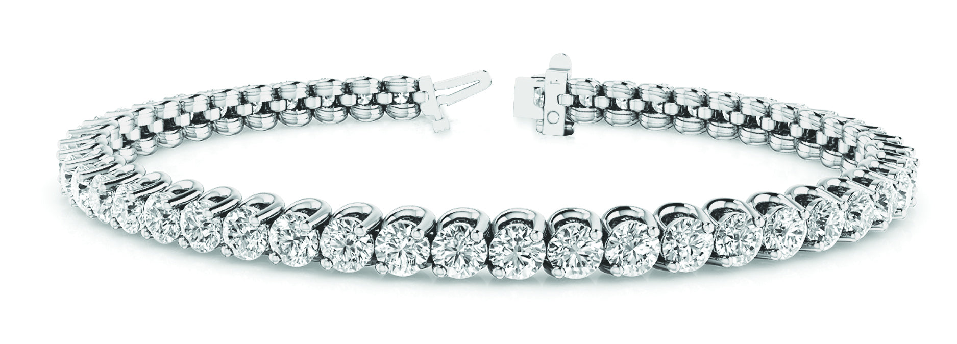 Platinum 2ctw Round Diamond Tennis Bracelet