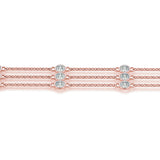 14K Rose Gold Diamond Fashion Bracelet