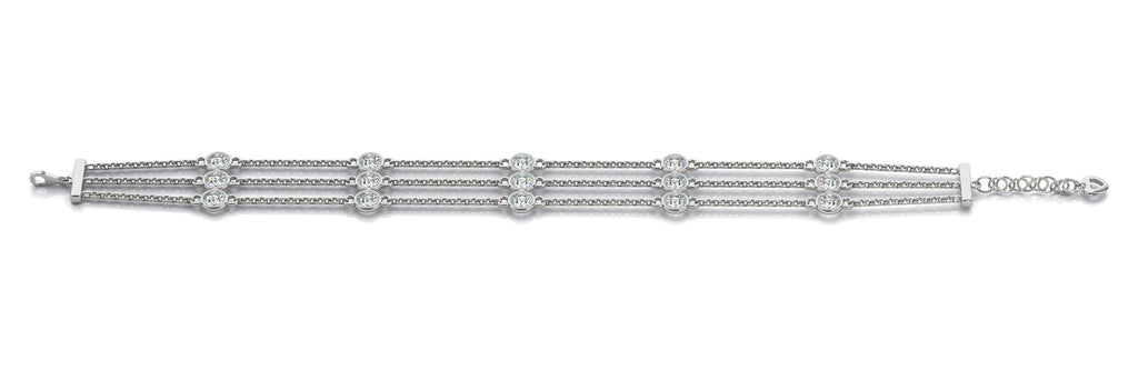 18K White Gold 1/2 ct Diamond Fashion Bracelet
