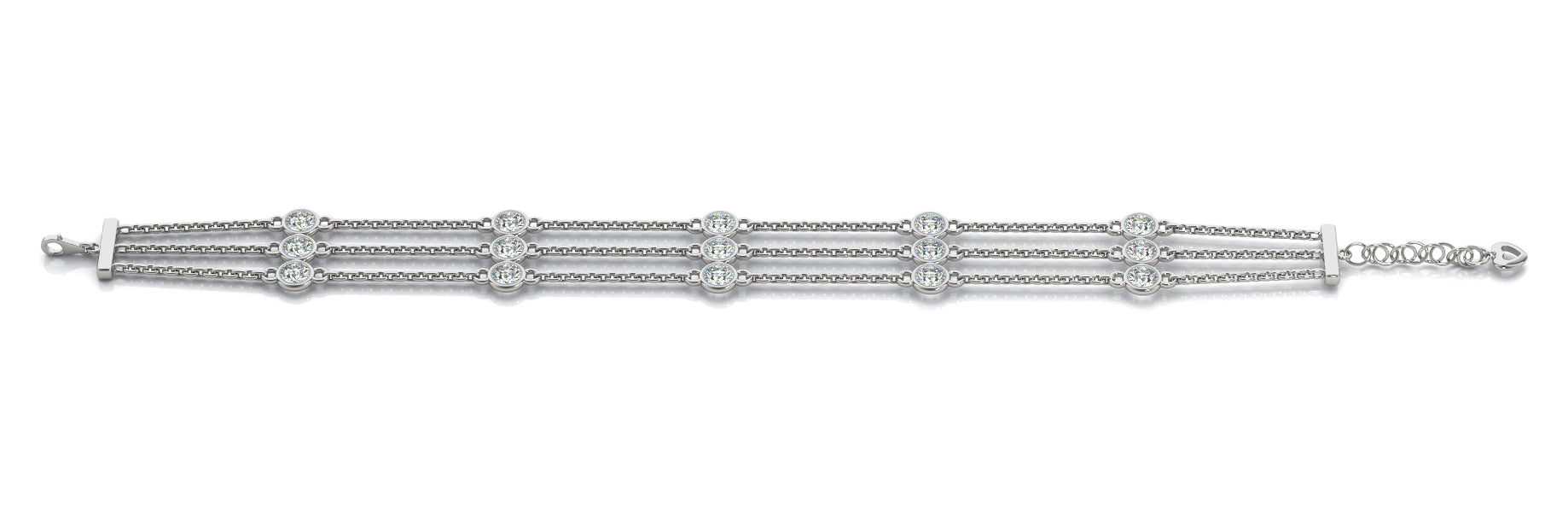 14K White Gold 1/2 ct Diamond Fashion Bracelet