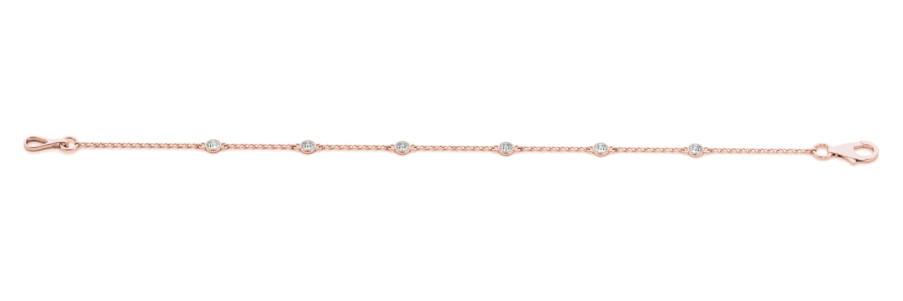 18K Rose Gold Diamond Fashion Bracelet