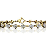14K Yellow Gold 2ctw Round Diamond Fashion Bracelet