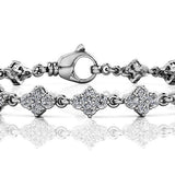 Multi-Diamond Fashion Link Bracelet