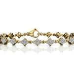 Multi-Diamond Fashion Link Bracelet