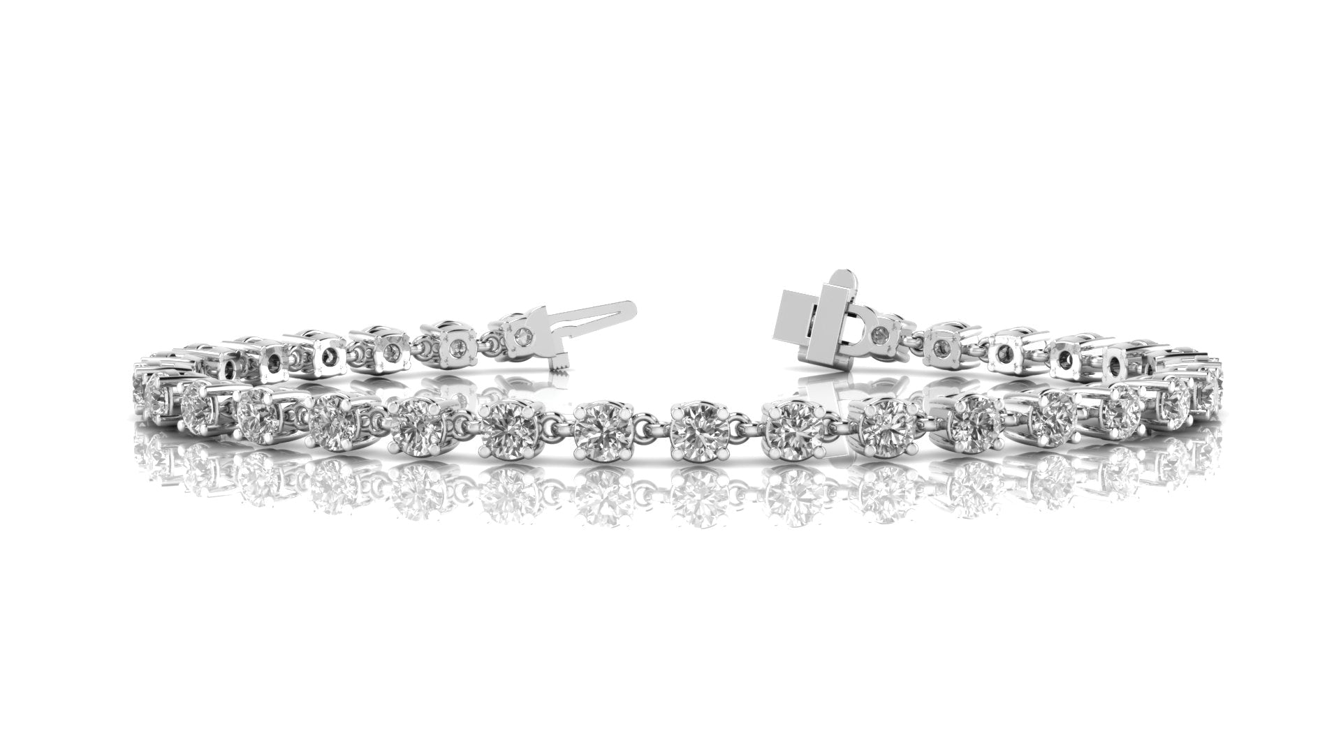 18K White Gold Diamond Tennis Bracelet 2.33ctw