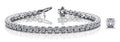 Round Diamond Tennis Line Bracelet