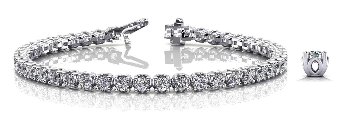 Platinum Diamond Line Bracelet | 2+ Carat