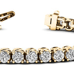 14K Yellow Gold 10.75ct Diamond Line Bracelet