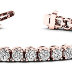 14K Rose Gold Diamond In-Line Bracelet