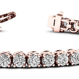 14K Rose Gold Diamond In-Line Bracelet