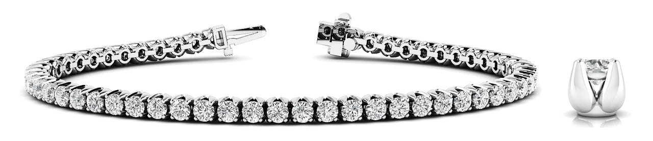 18K White Gold 10.25ctw Diamond Line Bracelet