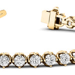 14K Yellow Gold Diamond Tennis Bracelet