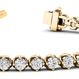 14K Yellow Gold Diamond Tennis Bracelet