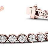 14K Rose Gold Diamond Tennis Bracelet