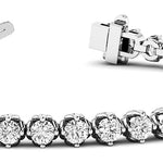 Round Diamond Tennis Line Bracelet