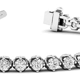 Round Diamond Tennis Line Bracelet