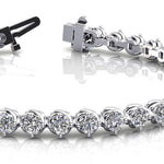 Multi-Gold Diamond Tennis Bracelet | 57 Round Stones