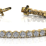 14K Yellow Gold Diamond Tennis Bracelet