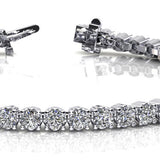 Round Diamond In-Line Tennis Bracelet