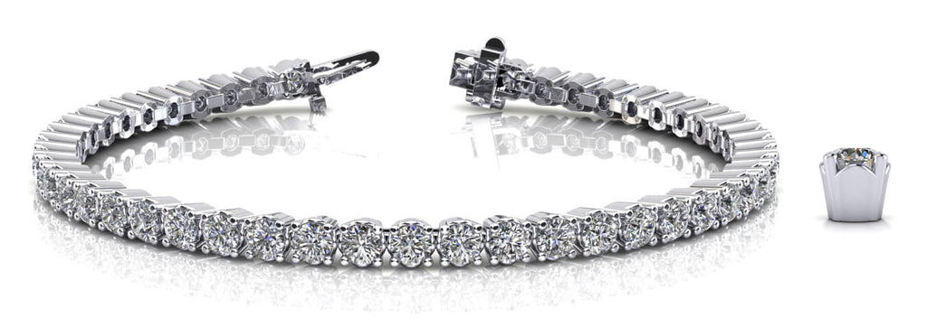 14K White Gold Diamond Tennis Bracelet