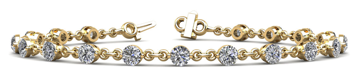18K Yellow Gold Diamond Fashion Bracelet