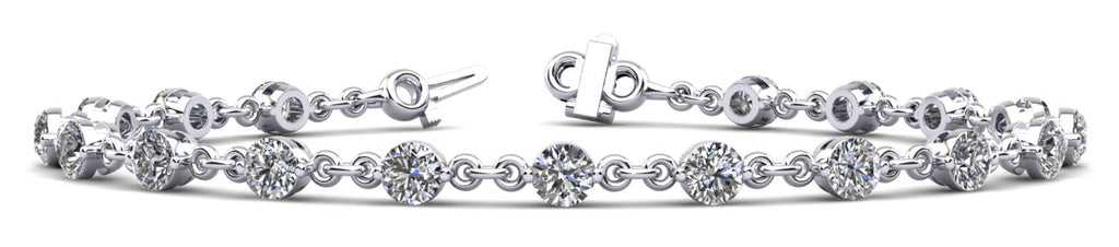 Multi-Diamond Round Stone Fashion Bracelet