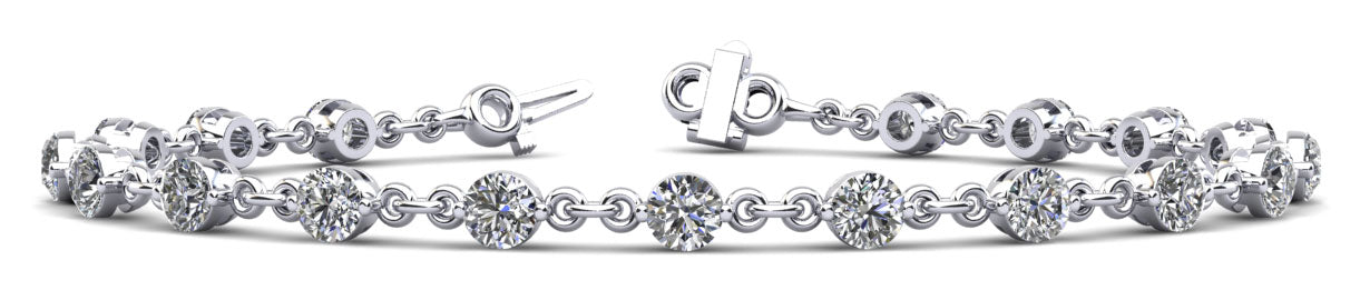 18K White Gold 7/8 ct Diamond Fashion Bracelet