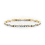 14K Yellow Gold Diamond Flex Bangle Bracelet