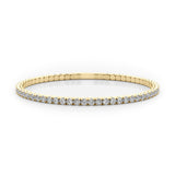 14K Yellow Gold Diamond Flex Bangle Bracelet