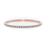14K Rose Gold Diamond Flex Bangle Bracelet