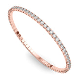 14K Rose Gold Diamond Flex Bangle Bracelet