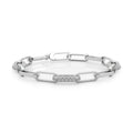 Diamond Paper Clip Link Bracelet