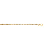 14K Gold 0.8mm Machine Rope Chain (Carded)