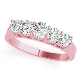 14K Rose Gold 1 CT Diamond Wedding Band