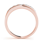 14K Rose Gold Diamond Wedding Band 1 ctw