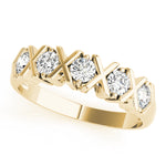 14K Yellow Gold 5-Stone Diamond Wedding Ring