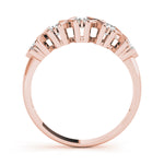 18K Rose Gold 5-Stone Diamond Wedding Ring