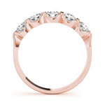 18K Rose Gold 5-Stone Diamond Wedding Ring
