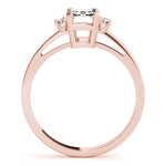 Rose Gold Emerald Diamond Fashion Ring
