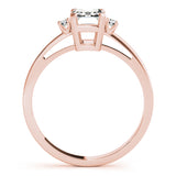Rose Gold Emerald Diamond Fashion Ring